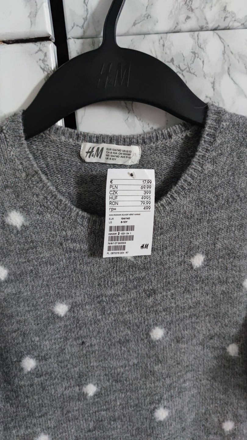 sweter tunika H&M 134