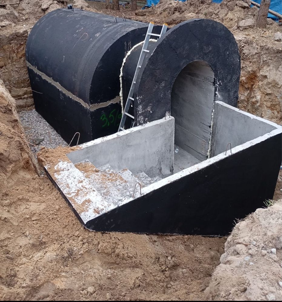 Ziemianka Z sufitem półokrągłym Największa Piwniczka betonowa Schron