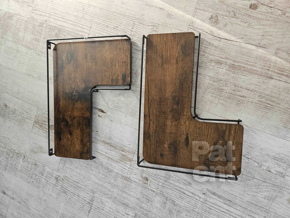 Loftowa dekoracja narożna ścienna kwietnik dom 2 sztuki