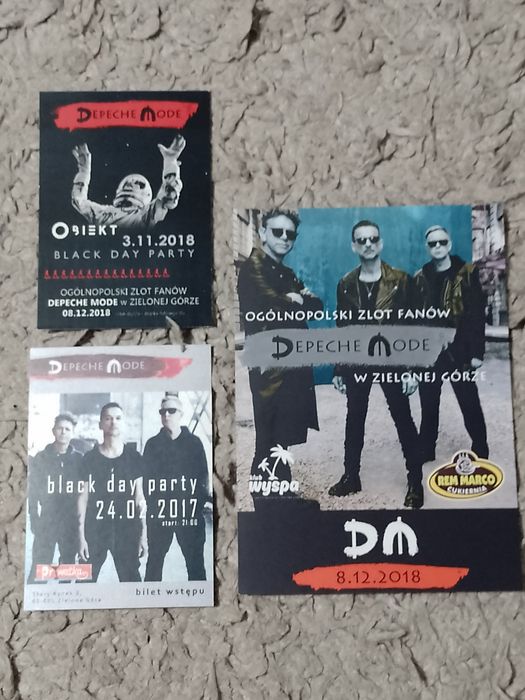 3 pamiątkowe bilety na DEPECHE MODE w Zielonej Górze