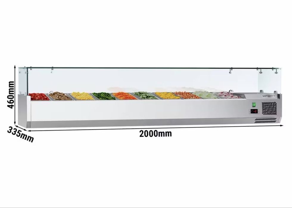 Nadstawka chlodnicza 10 x gn 1/4 nowa 200cm