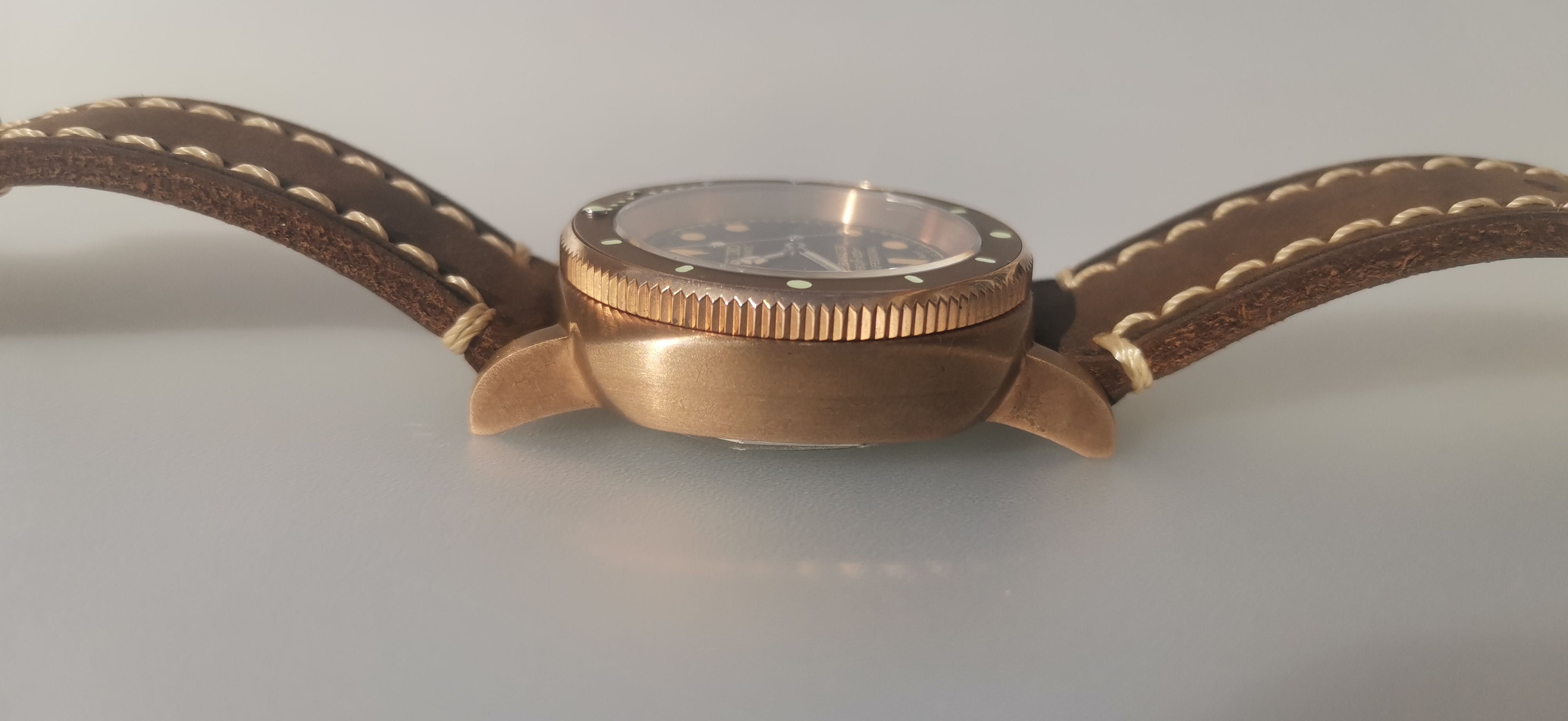 Seiko MOD Panerai Bronze Scubamaster safira - Único - Exclusivo
