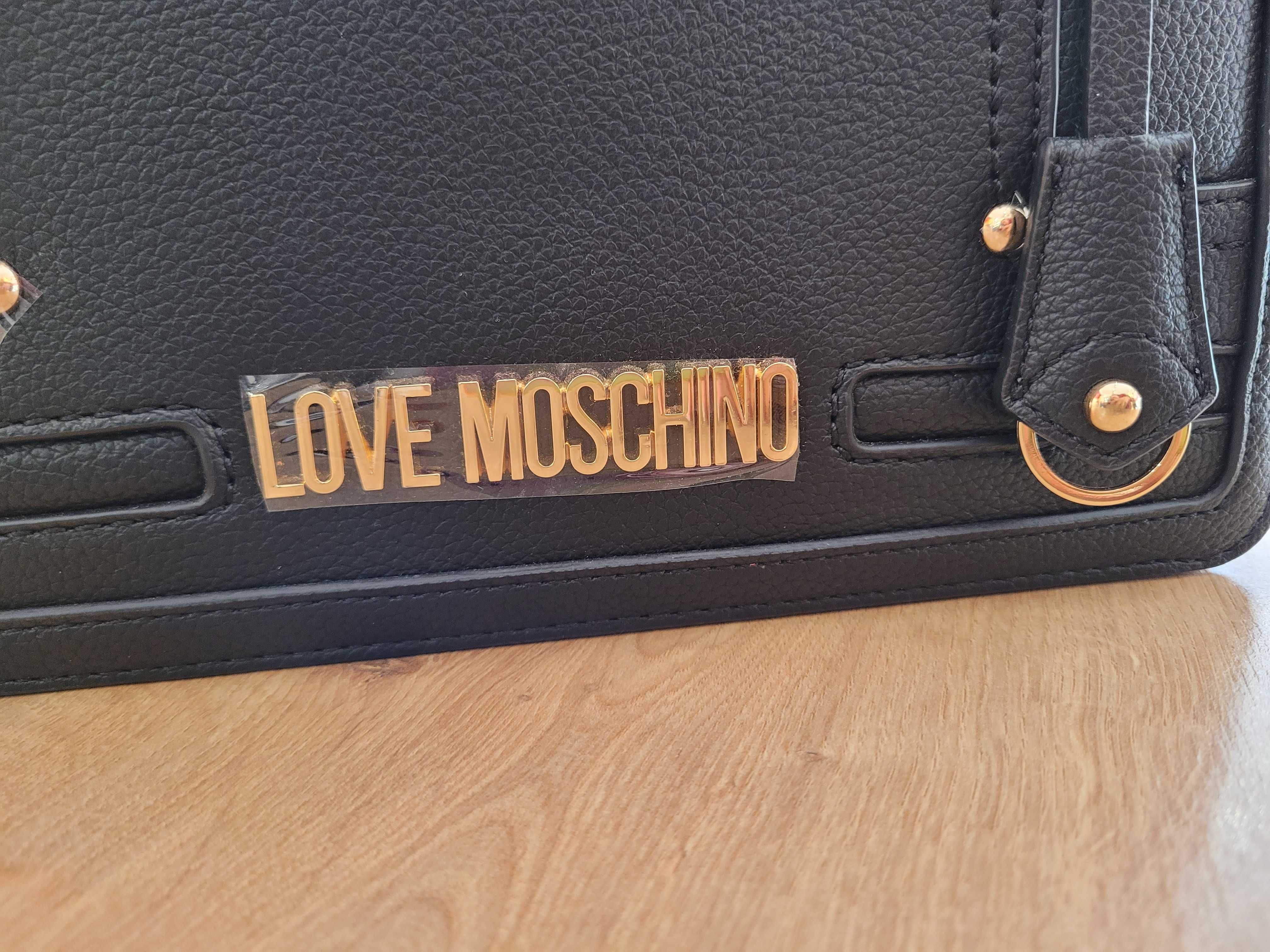 Love Moschino torebka typu listonoszka czarna