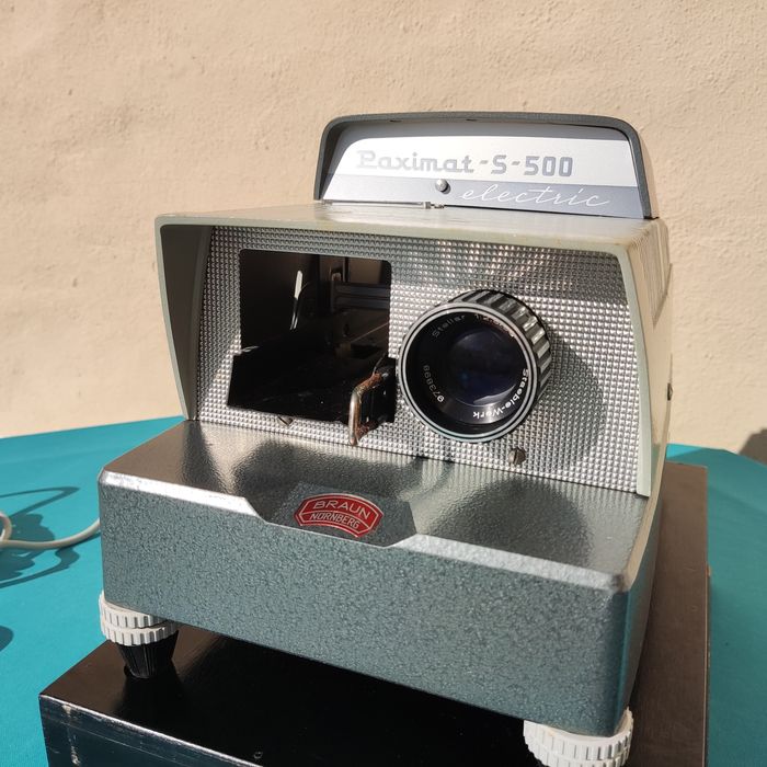 Projetor de Slides Braun Nurnberg Paximat S-500 Electric - Vintage