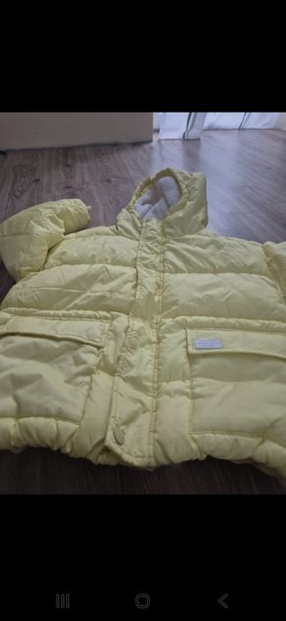 Kurtka zimowa żółta