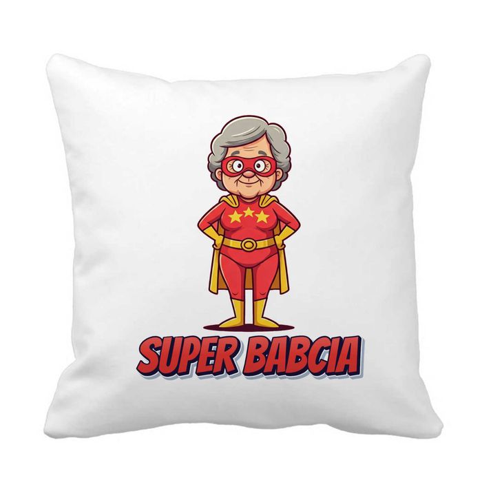 Poduszka SUPER BABCIA prezent dla babci na dzień babci na imieniny