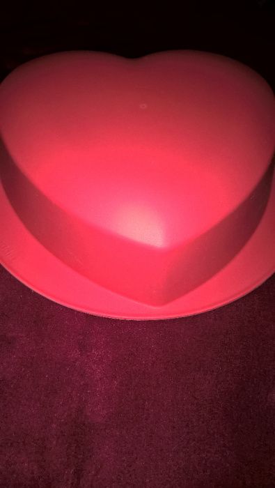 Forma Bolo Silicone Coração Tupperware NOVO