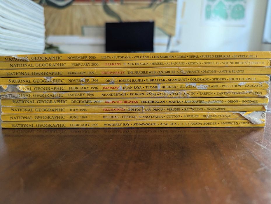 Coleção de revistas NATIONAL GEOGRAPHIC - edições RARAS e VINTAGE