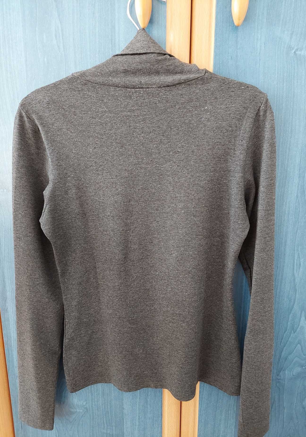 Sweter, bluzka, golf rozm 36/38 ciemny szary, trykotowy  Camaieu