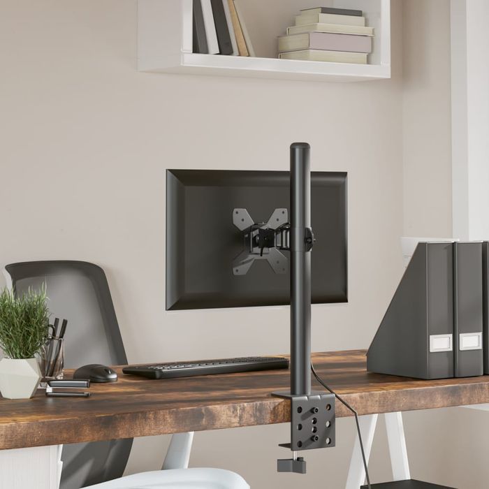 Vidaxl Stojak Na Monitor, Czarny, Stalowy, Vesa 75/100 Mm