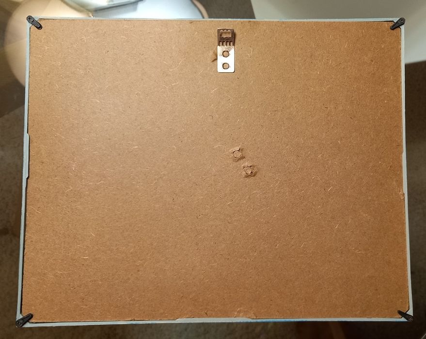 Moldura azul turquesa/cerúleo, múltipla, de plástico, 33 × 26 cm