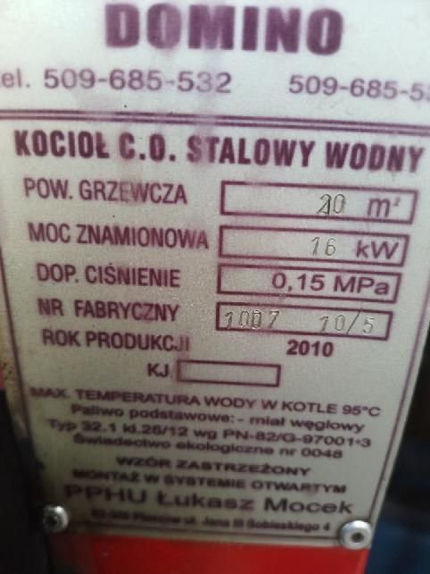 Kocioł C.O. stalowy wodny