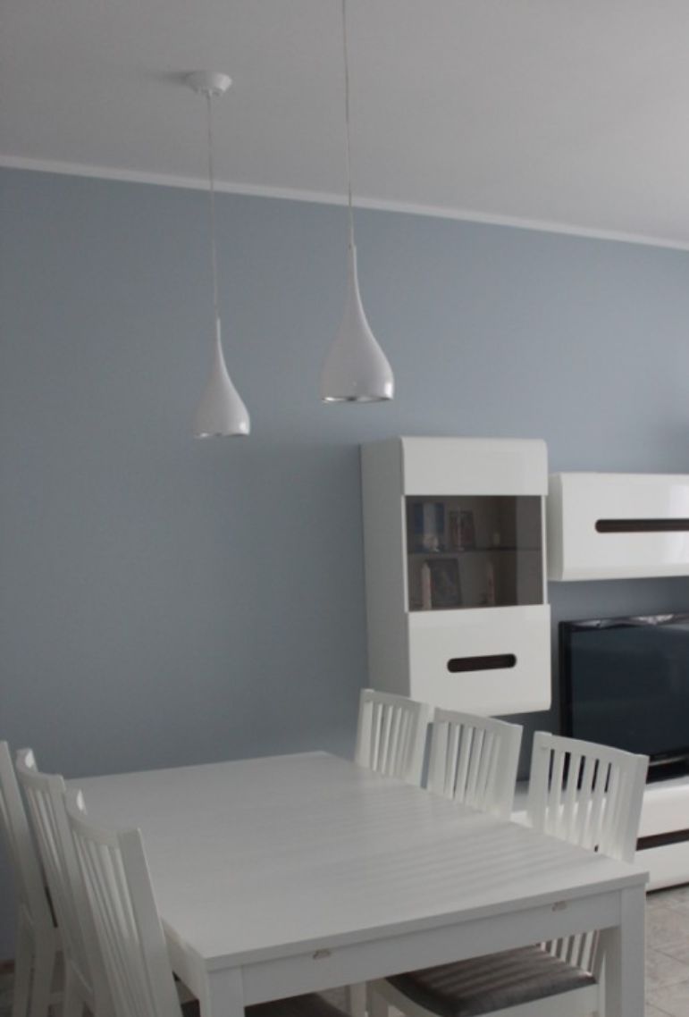Zestaw lamp 2 pojedyncze + 3 na kole BRW  białe łezki drops krople bia