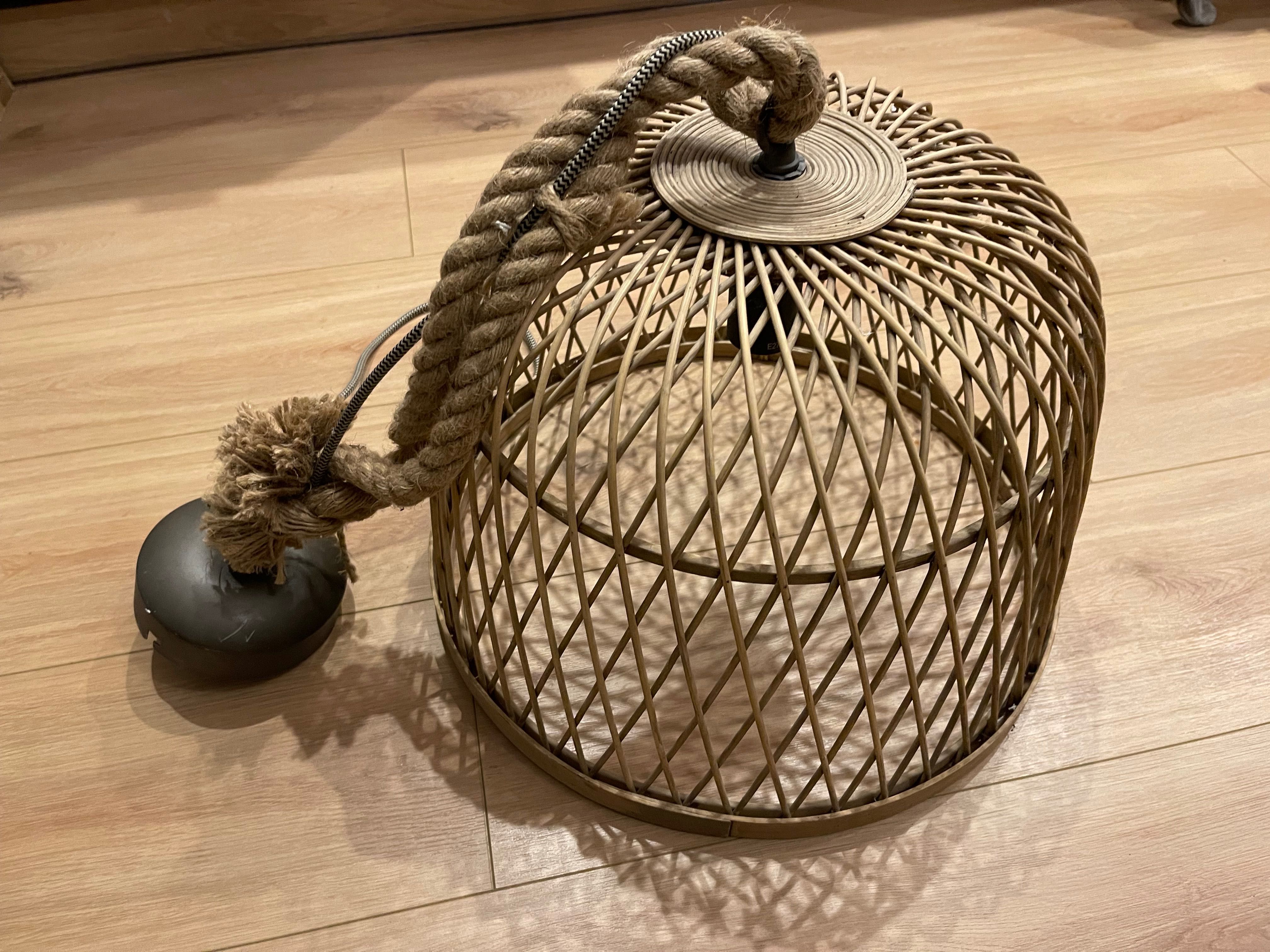 Lampa boho rattan