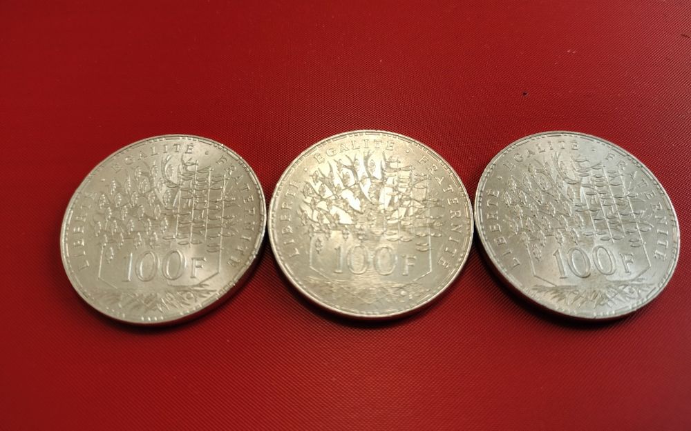Moneta srebrna 100 franków francuskich - Pantheon - rok 1983