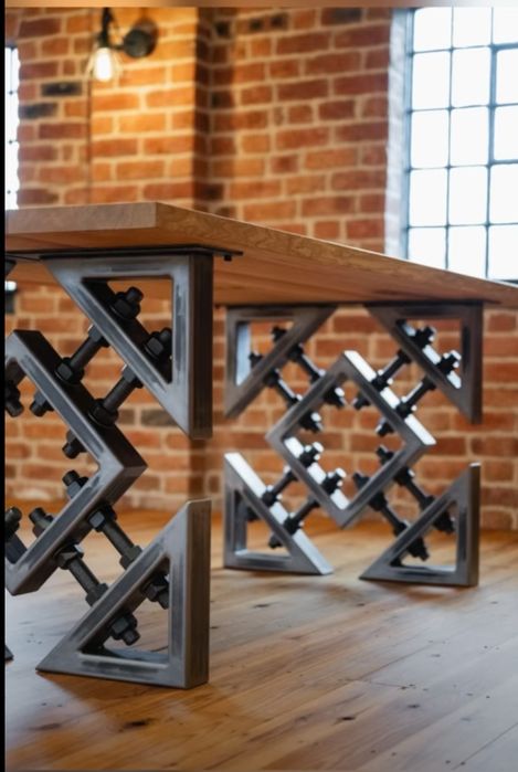 Nogi stalowe loftowe 72x72 cm – ręczna robota, dowolny kolor