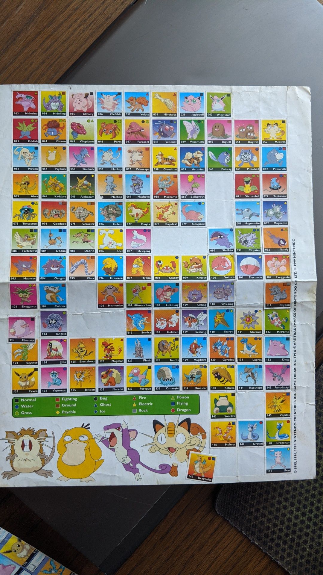Stare Kolekcjonerskie Naklejki z Pokemonami