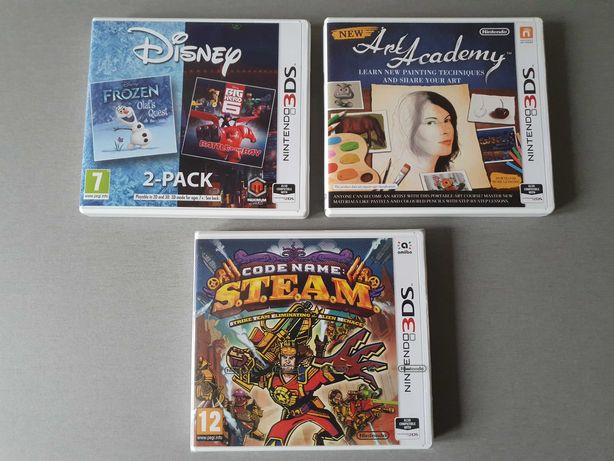 3 gry na Nintendo 3DS - S.T.E.A.M., Art Academy, Disney 2-Pack
