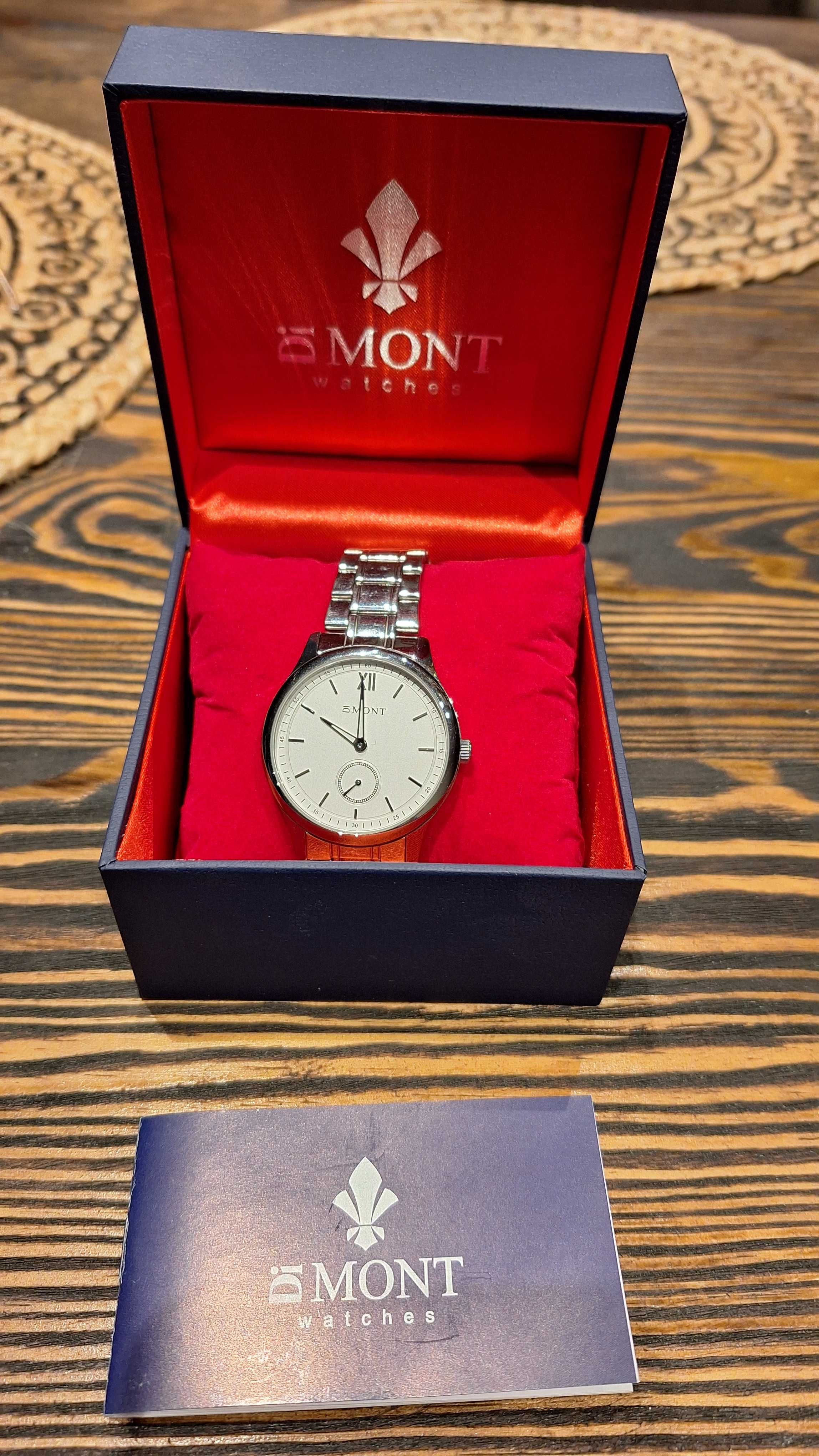 Zegarek męski DiMont 1021.25S.BSSW (ZG-015211) nowy stal srebrny