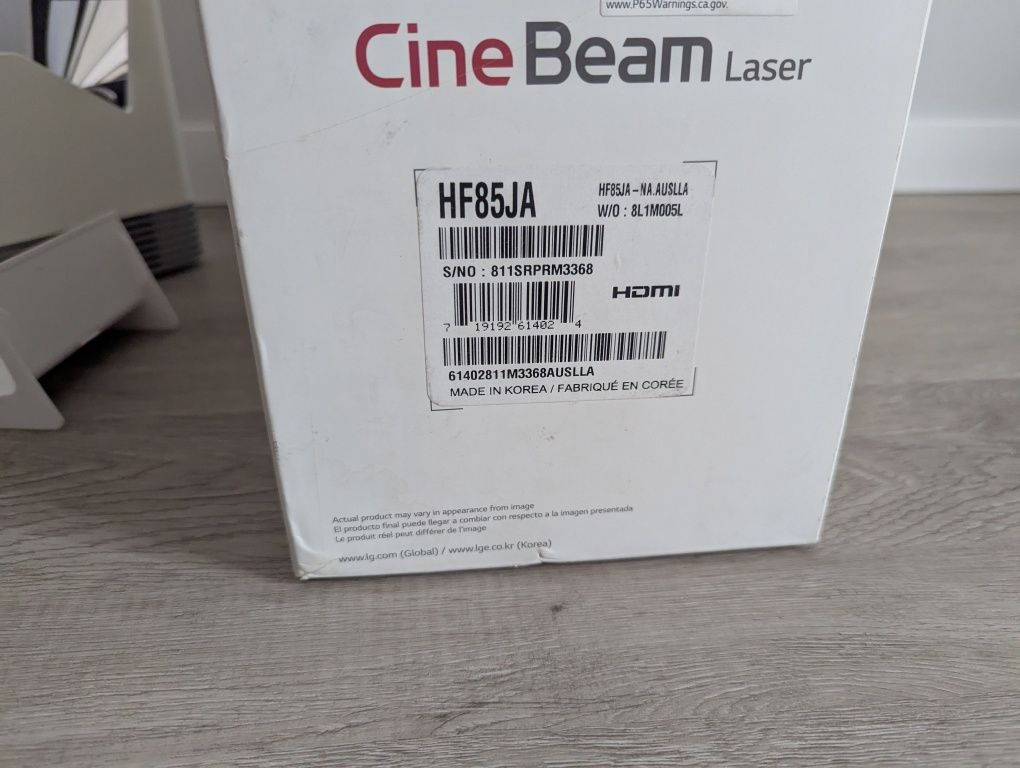Короткофокусний LG Cinebeam Laser HF85JA 1500 ANSI Lumens 1920*1080