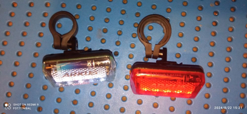 Lampki rowerowe przód i tył Arkus z bateriami
