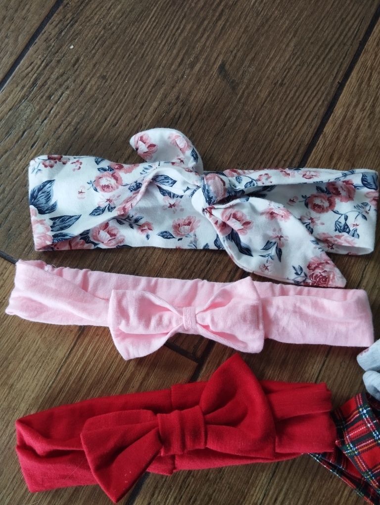 Zestaw opaski pin up wiązane dla dziewczynki dla niemowlaka