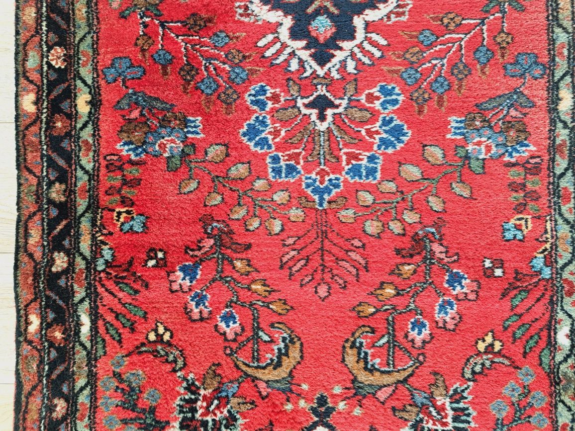 Irański ręcznie tkany wełniany chodnik Tabriz 85x410cm