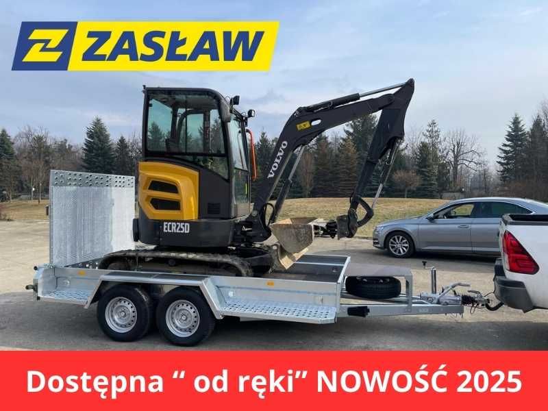 Przyczepa pod MINIKOPARKĘ walec ZASŁAW 340x178 DMC 3.5 nowa 3500 kg