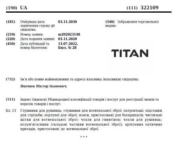 Глушник, Саундмодератор, ПБС Titan