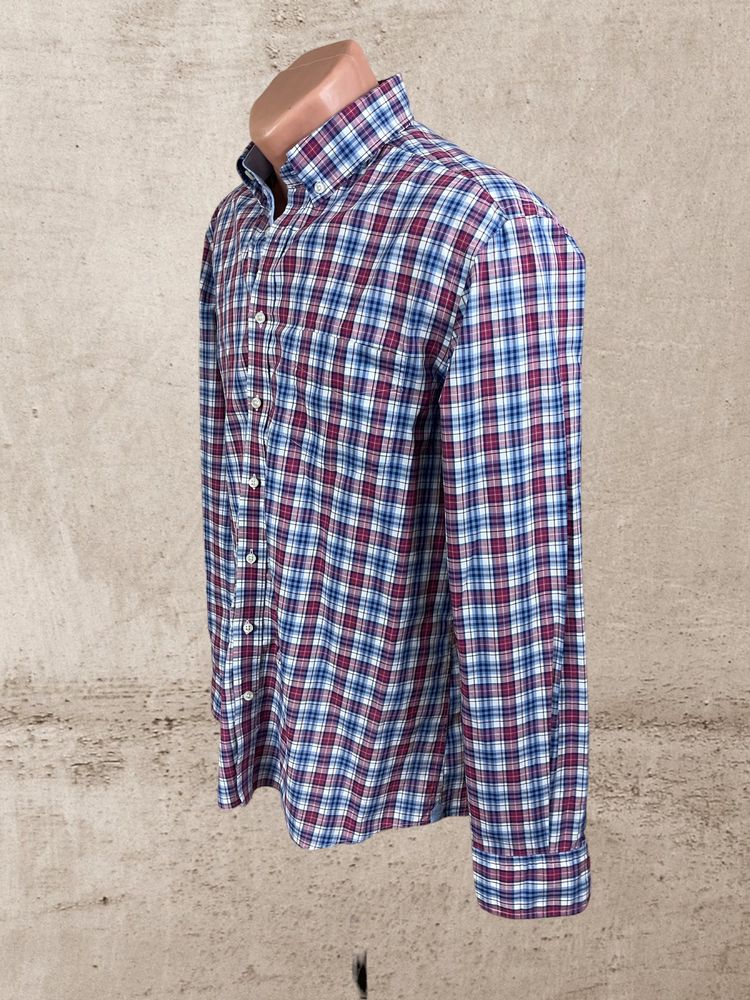 Hackett London roz. L męska koszula w kratkę slim fit