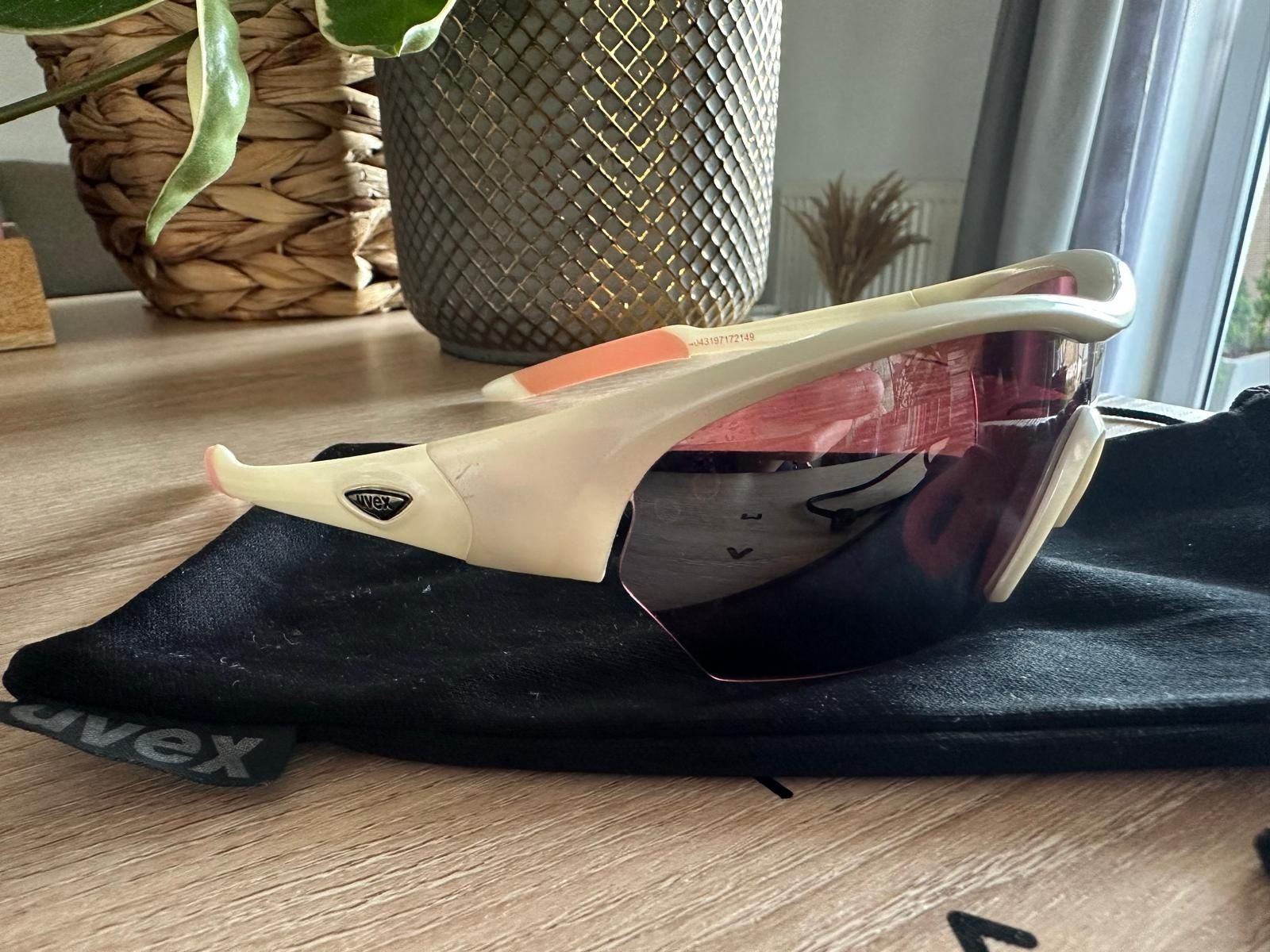OKULARY SPORTOWE UVEX XANE białe rowerowe biegowe trekingowe