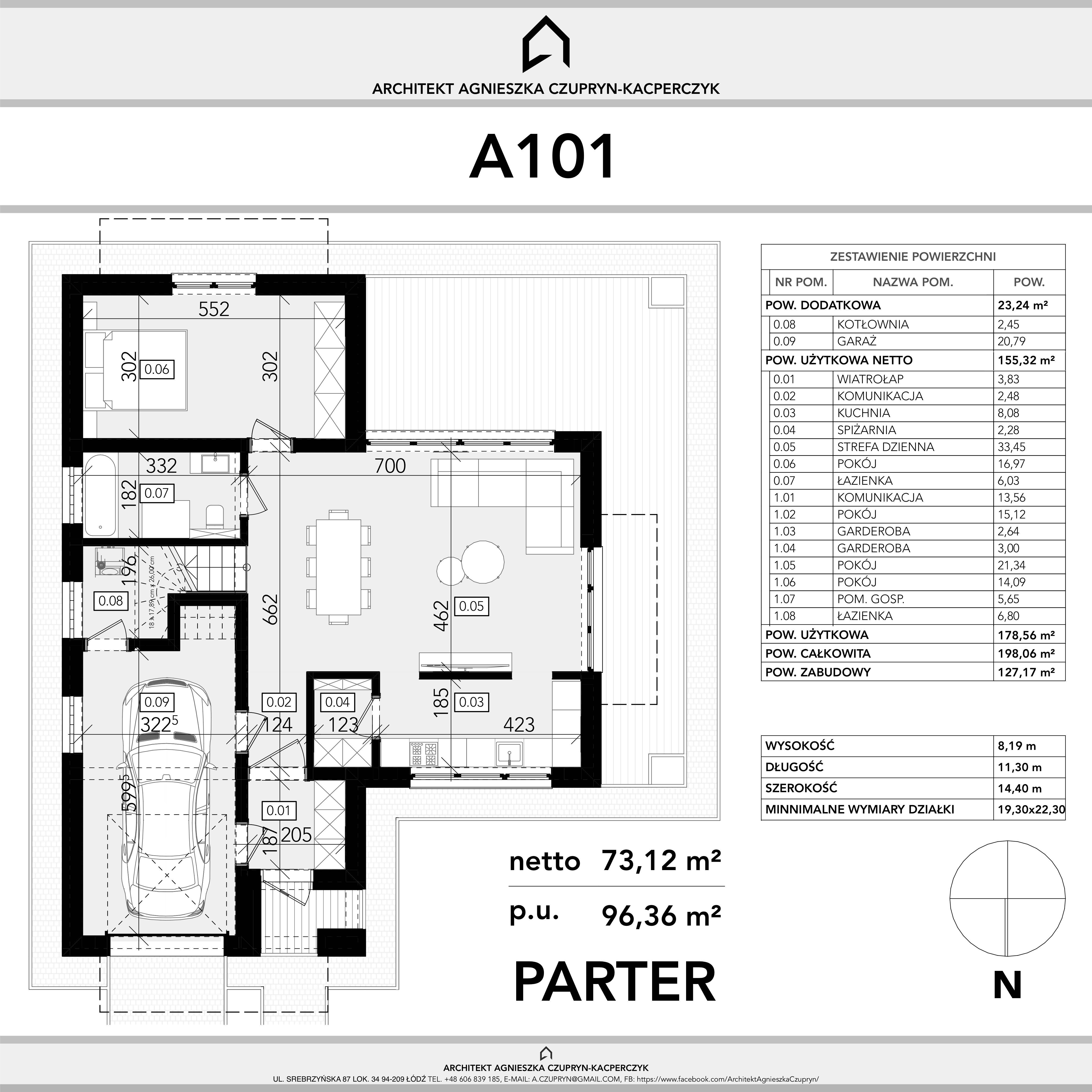 Projekt typowy, gotowy domu 155m2+garaż