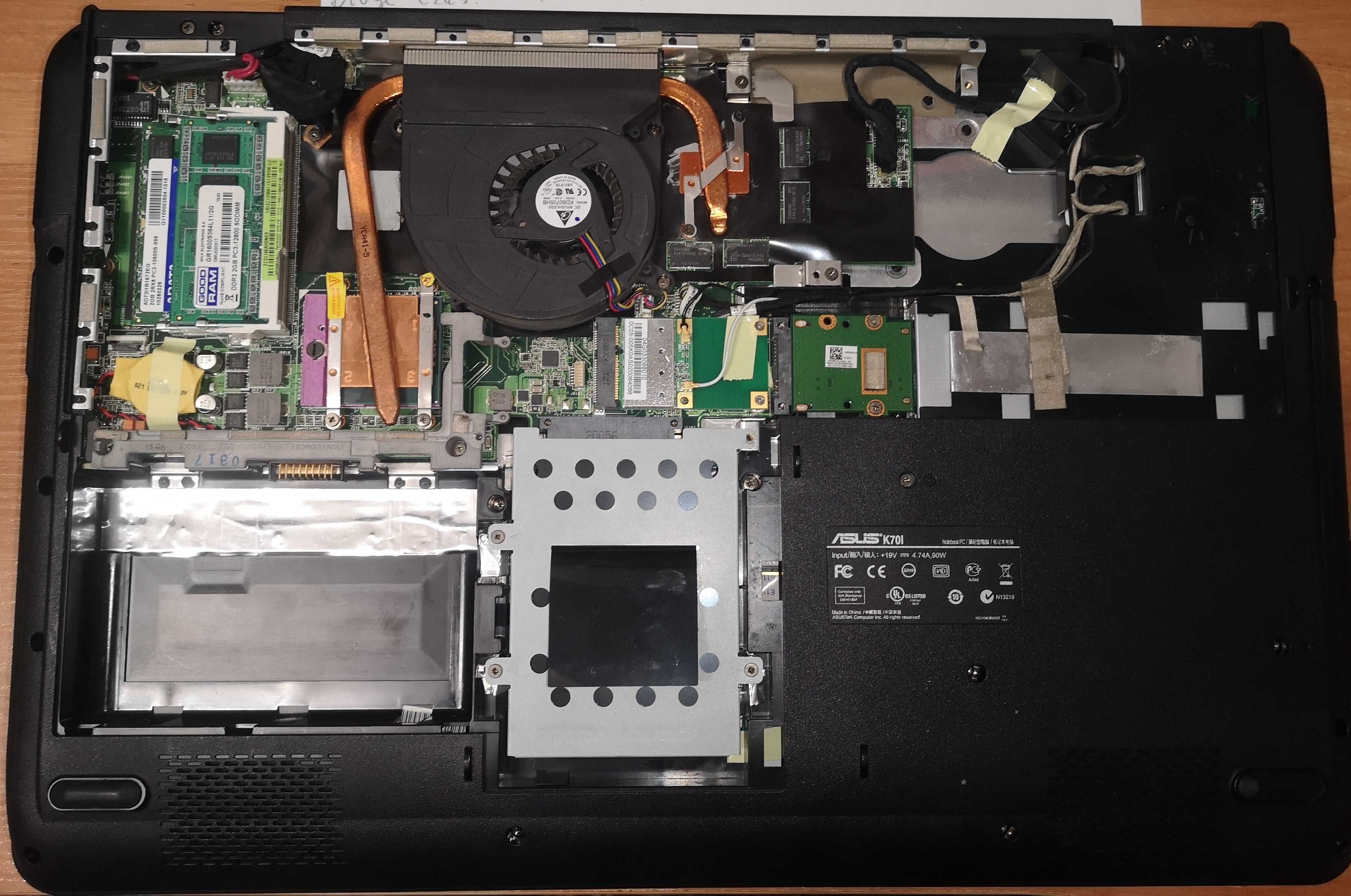 Laptop Asus k70ID 4GB Ram Nvidia Geforce GT320M 1GB +zasilacz /Wysyłka