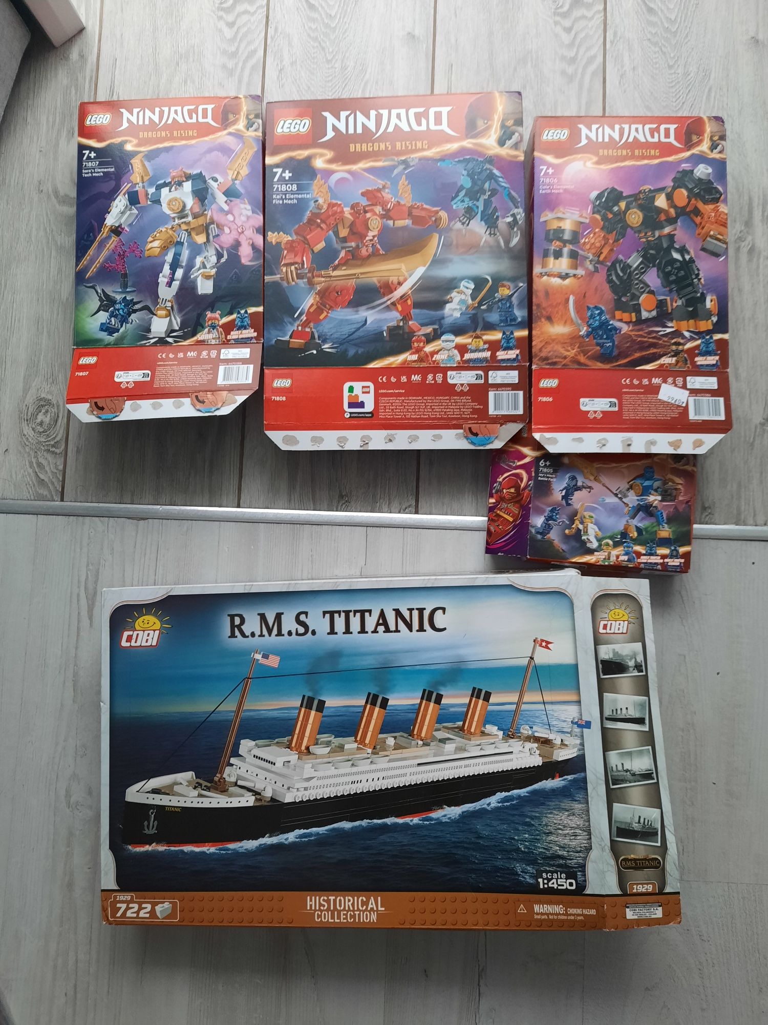 5 x karton lego ninjago cobie titanic