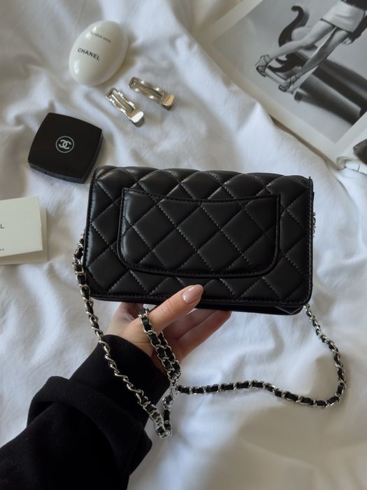 Сумка Chanel Classic Wallet on Chain Quilted Caviar Black