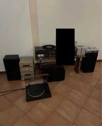 Conjunto de som/musica colunas gira disco tudo junto por apenas 150€