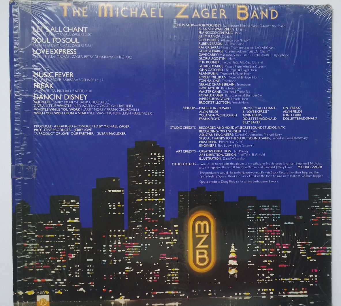 Диск винил. " The Michael Zager Band" 1978