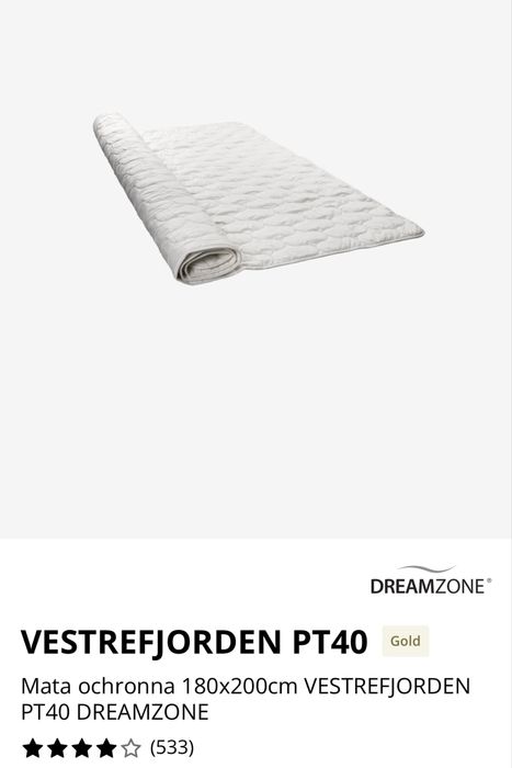 Materac Gold F30 180x200 (Jysk)