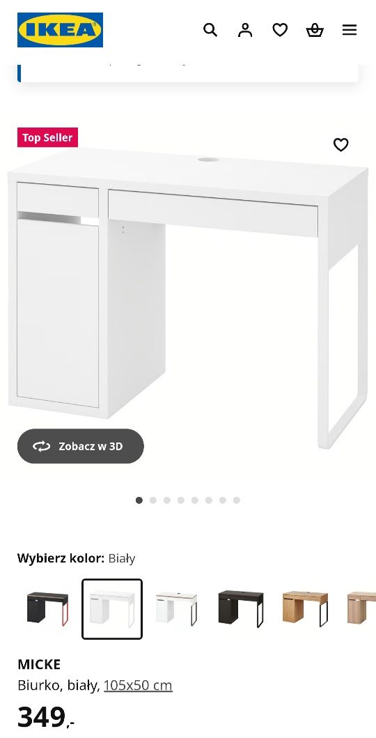 Biurko Ikea białe