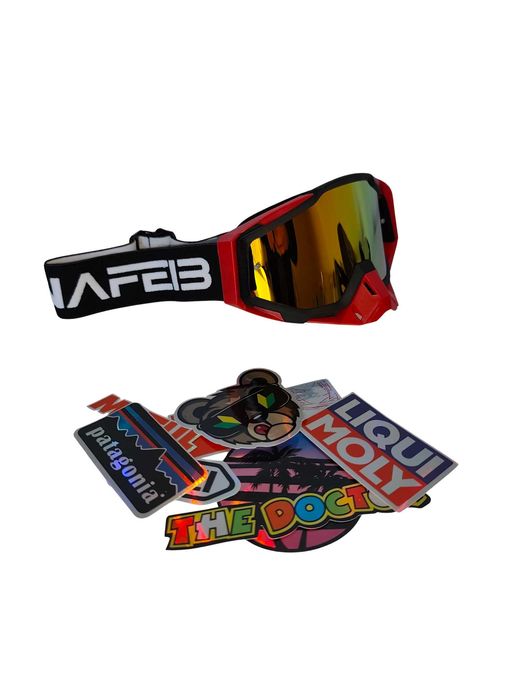 Gogle Czarne Cross Narty Quad Rower Hulajnoga ATV Off-Road Snowboard