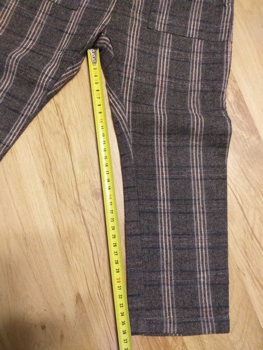 eleganckie spodnie w kratę rozm 110 Zara