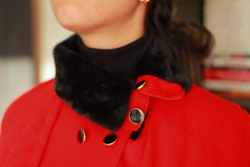 Casaco vermelho para outono/inverno