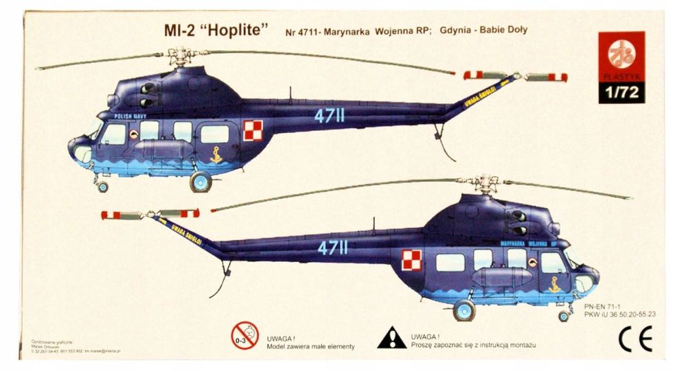 Model do sklejania PLASTYK S-054 helikopter Mi-2 Hoplite