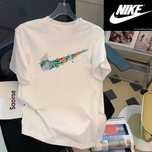 Футболка Nike (Найк) — чёрная или белая, мужская и женская модель