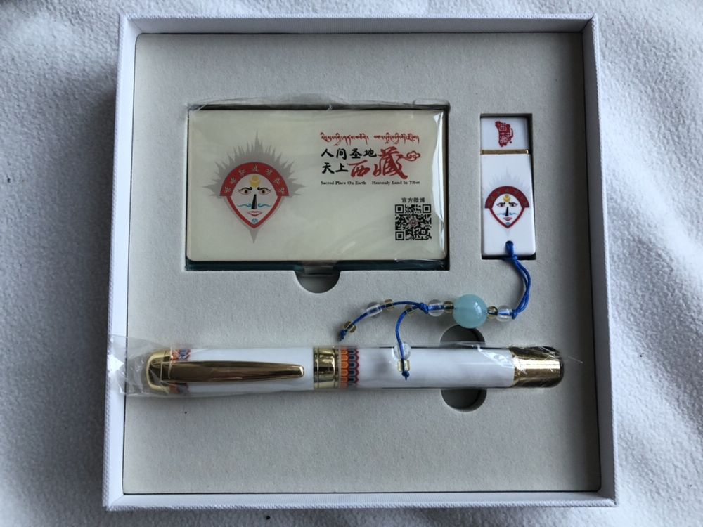 Флешка ручка визитница Тибет Непал подарочный набор