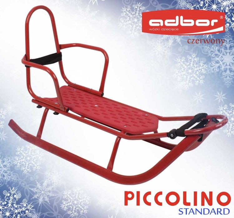 Sanki metalowe z oparciem Piccolino Adbor