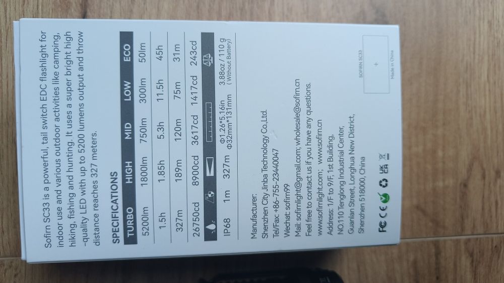 Latarka Sofirn sc33 5200 lm