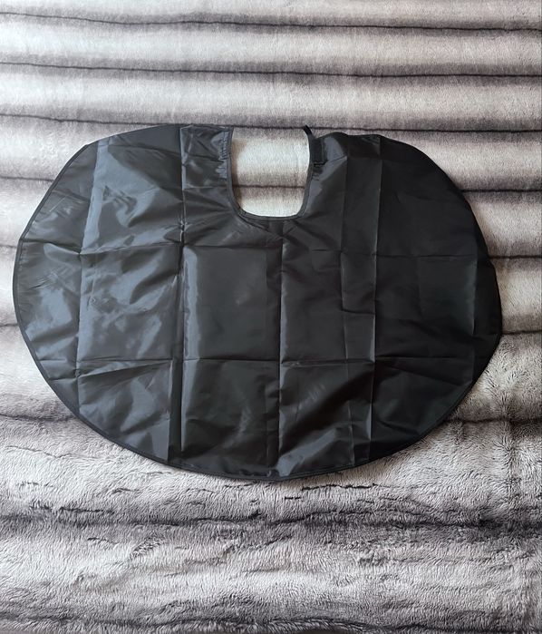 Peleryna fryzjerska krótka do strzyżenia farbowania wodoodporna czarna