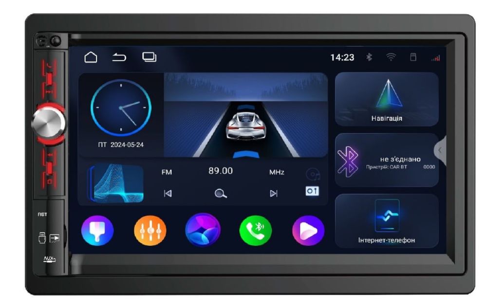 Магнітола 2-DIN Qline Dino-1505 Android 13 3/32