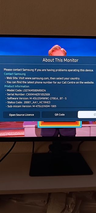 Samsung Smart Monitor /TV  LS27AM500NRXEN (27”)